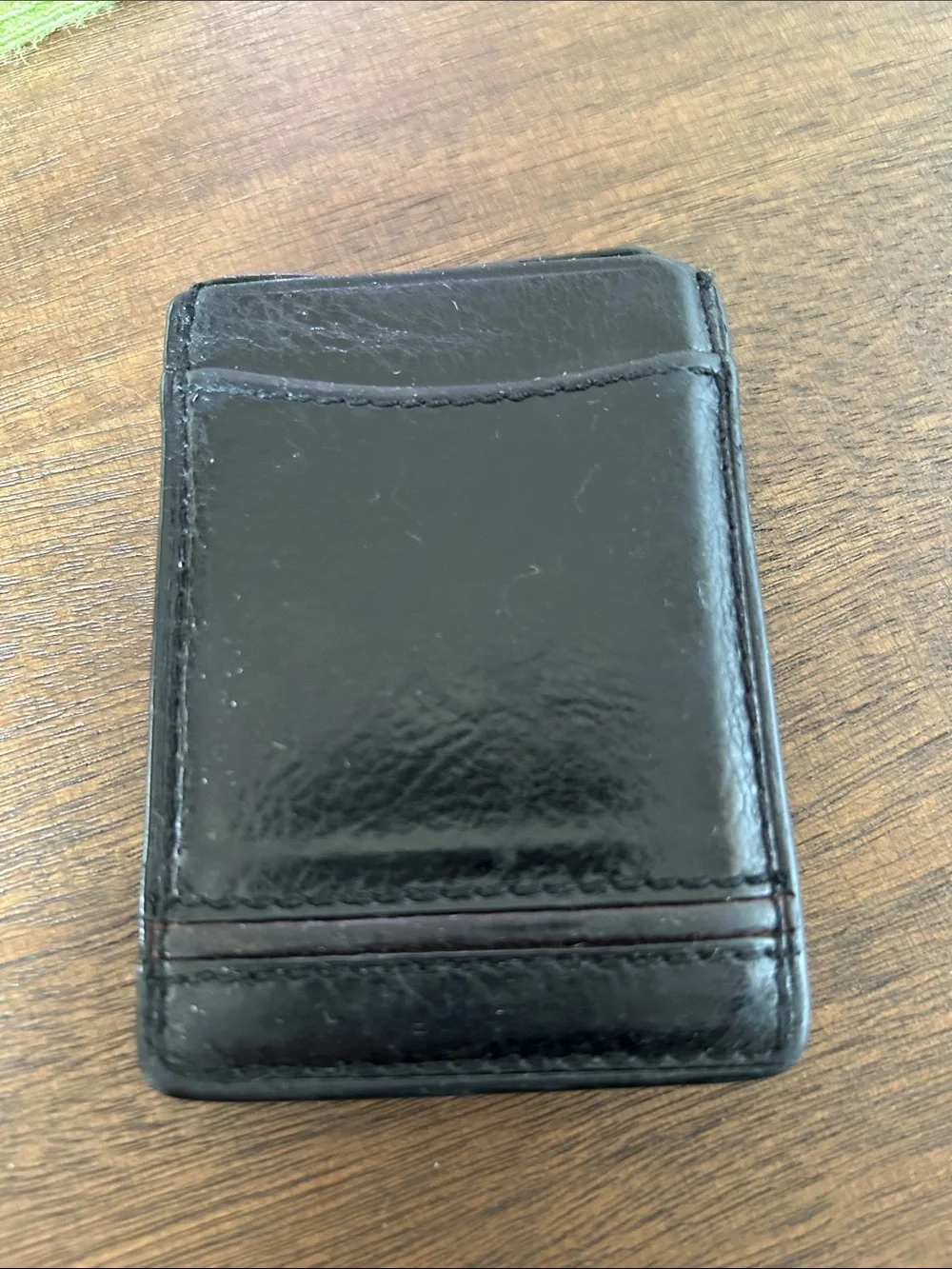 Nash Black Leather Money Clip Wallet